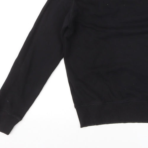 French Connection Men’s Black Small Logo Crew Neck Pullover Sweatshirt S