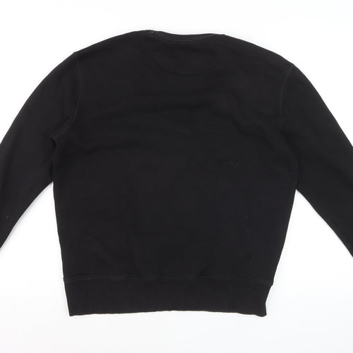 French Connection Men’s Black Small Logo Crew Neck Pullover Sweatshirt S