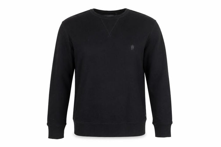 French Connection Men’s Black Small Logo Crew Neck Pullover Sweatshirt S
