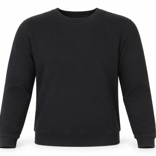 ASOS Men Black L Crew Neck Pullover Cotton Sweatshirt