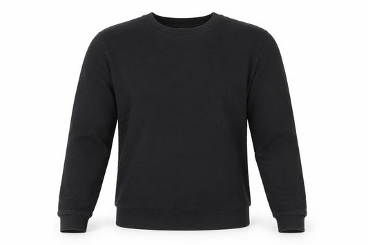 ASOS Men Black L Crew Neck Pullover Cotton Sweatshirt