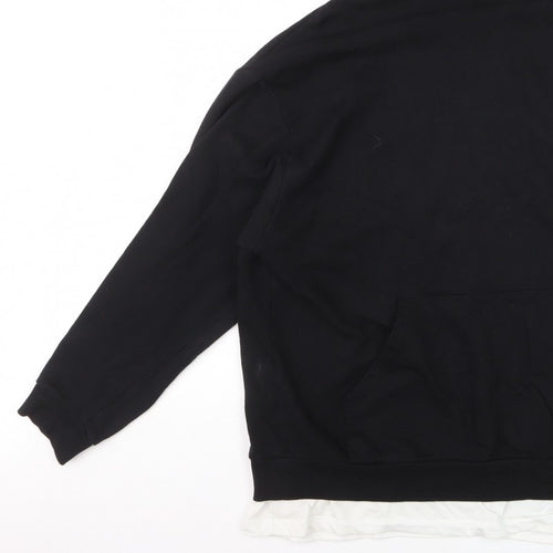 ASOS Design Men’s Black L Pullover Graphic Print Hoodie