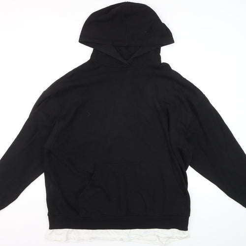 ASOS Design Men’s Black L Pullover Graphic Print Hoodie