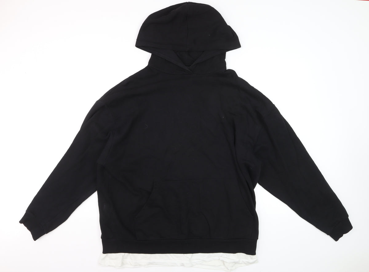ASOS Design Men’s Black L Pullover Graphic Print Hoodie
