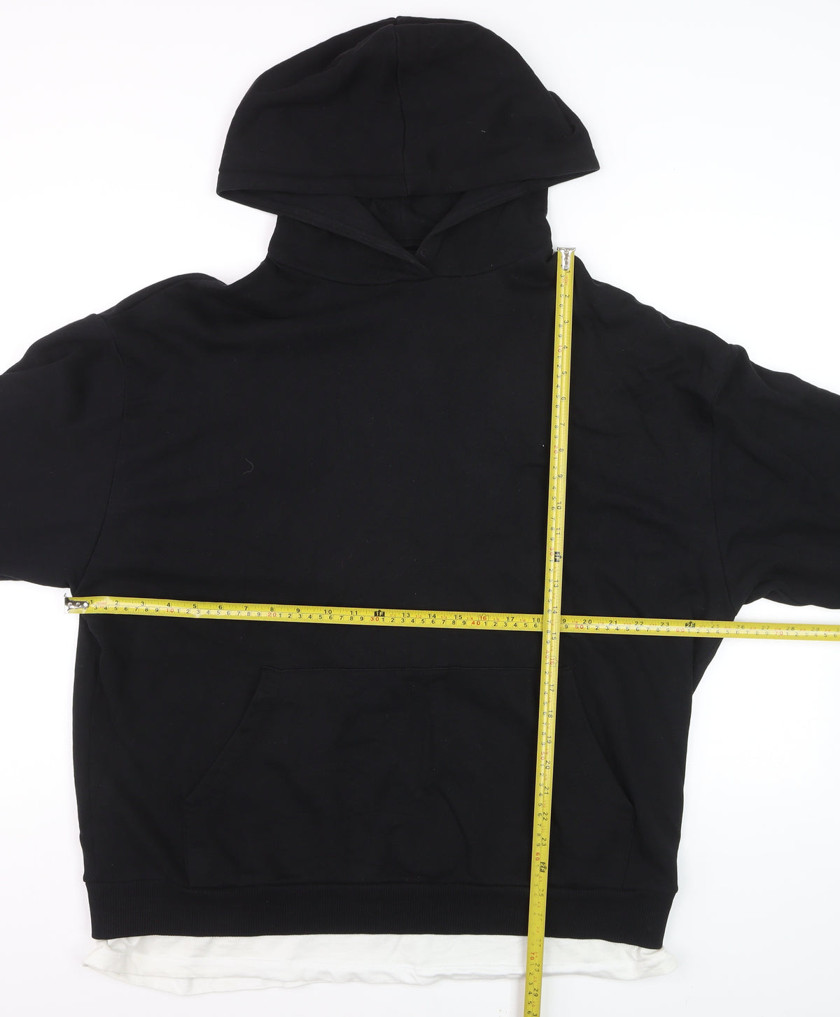 ASOS Design Men’s Black L Pullover Graphic Print Hoodie