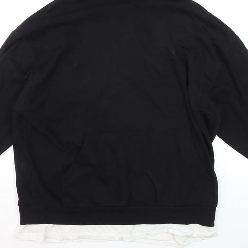 ASOS Design Men’s Black L Pullover Graphic Print Hoodie