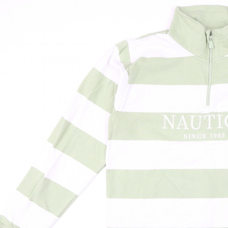Additional view of Nautica Men Multicoloured M 1/4 Zip Striped Logo Sweatshirt