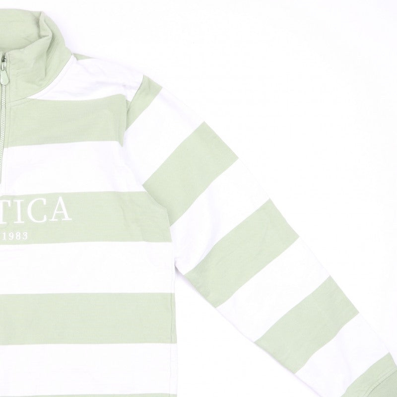 Additional view of Nautica Men Multicoloured M 1/4 Zip Striped Logo Sweatshirt