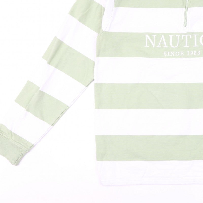 Additional view of Nautica Men Multicoloured M 1/4 Zip Striped Logo Sweatshirt