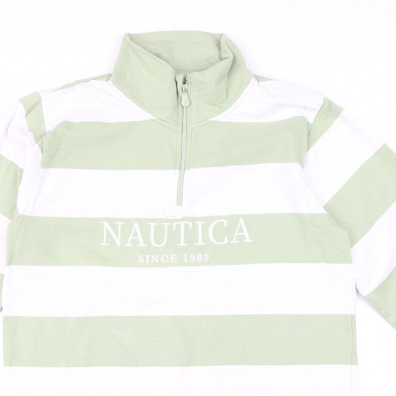 Additional view of Nautica Men Multicoloured M 1/4 Zip Striped Logo Sweatshirt