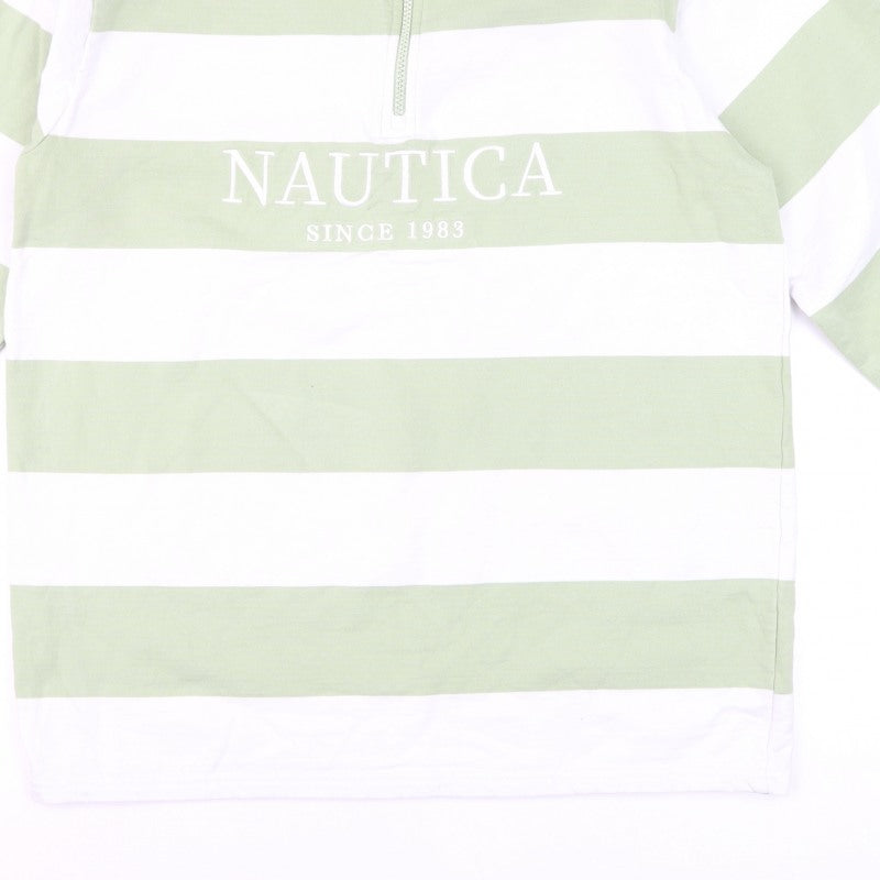 Additional view of Nautica Men Multicoloured M 1/4 Zip Striped Logo Sweatshirt