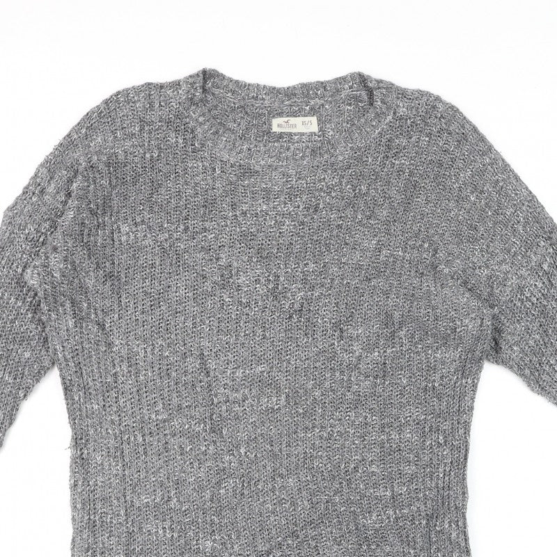 Additional view of Hollister Men’s Grey XS/S V-Neck Chunky Knit jumper