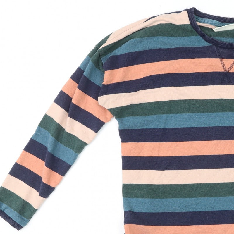 Brakeburn Women’s Multicoloured Stripe Jersey T-Shirt UK 14 Long Sleeve