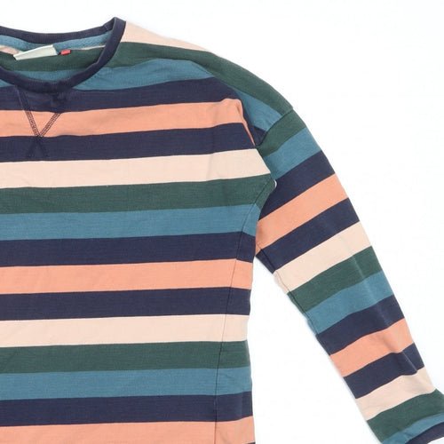 Brakeburn Women’s Multicoloured Stripe Jersey T-Shirt UK 14 Long Sleeve