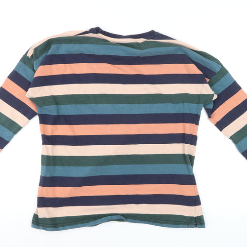 Brakeburn Women’s Multicoloured Stripe Jersey T-Shirt UK 14 Long Sleeve