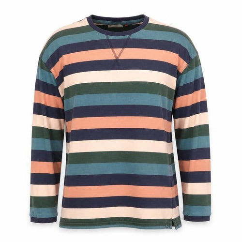 Brakeburn Women’s Multicoloured Stripe Jersey T-Shirt UK 14 Long Sleeve