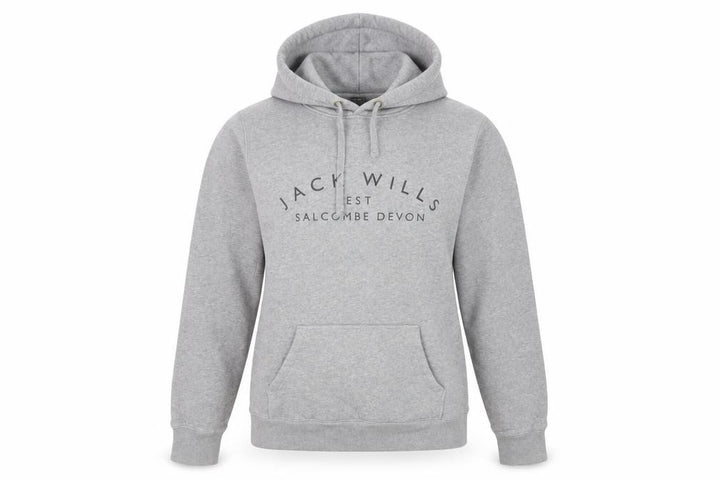 Jack Wills Women’s Grey Logo Pullover Hoodie UK 12 Cotton Blend
