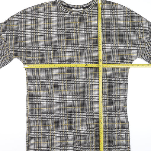Zara Trafaluc Women’s Multicoloured Check Knit T-Shirt Size S