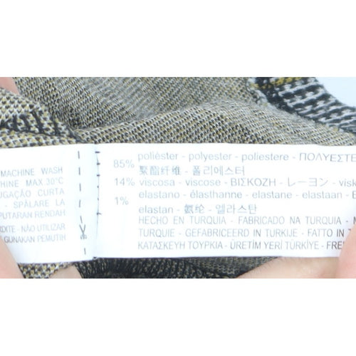 Zara Trafaluc Women’s Multicoloured Check Knit T-Shirt Size S