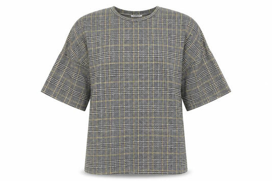 Zara Trafaluc Women’s Multicoloured Check Knit T-Shirt Size S
