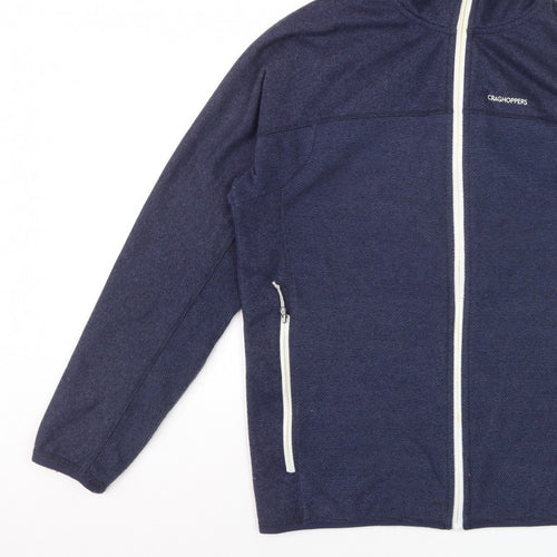 Craghoppers Men’s Blue M Full Zip Hooded Fleece Hiking Hoodie