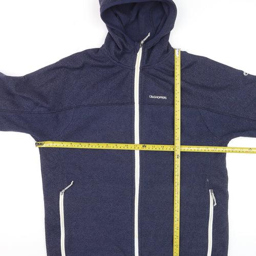 Craghoppers Men’s Blue M Full Zip Hooded Fleece Hiking Hoodie