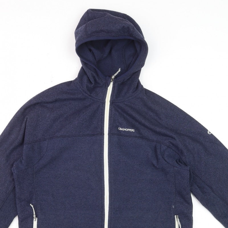 Craghoppers Men’s Blue M Full Zip Hooded Fleece Hiking Hoodie