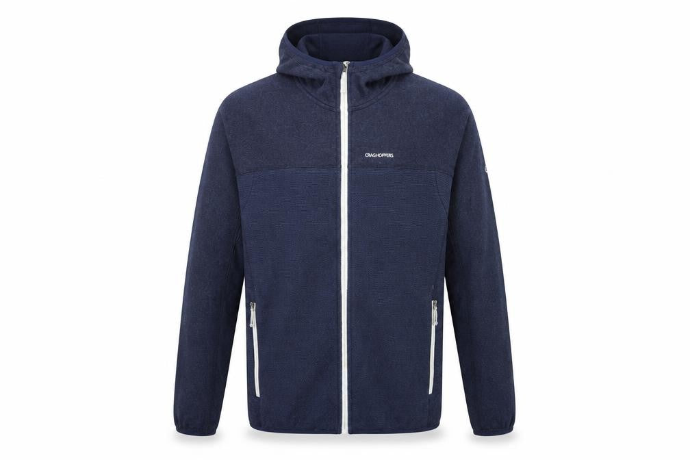 Craghoppers Men’s Blue M Full Zip Hooded Fleece Hiking Hoodie