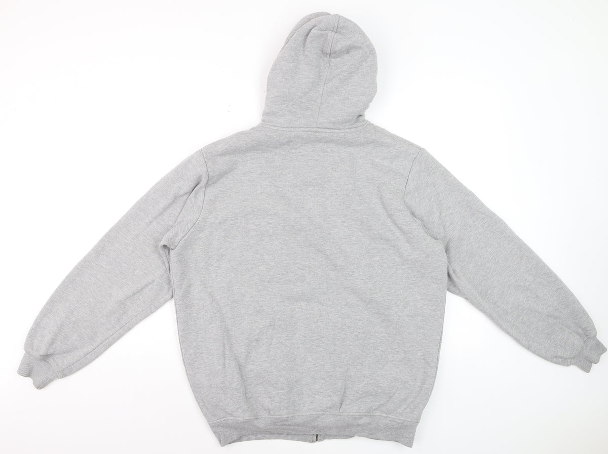 Cotton Traders Men’s Grey M Full Zip Hooded Sherpa Lined Hoodie