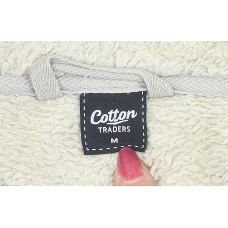 Cotton Traders Men’s Grey M Full Zip Hooded Sherpa Lined Hoodie