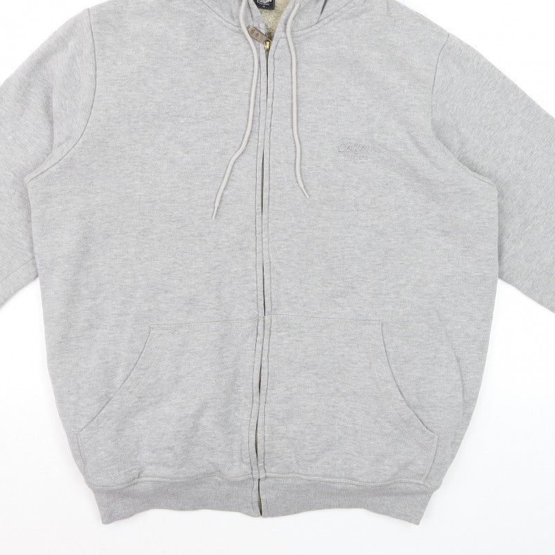 Cotton Traders Men’s Grey M Full Zip Hooded Sherpa Lined Hoodie