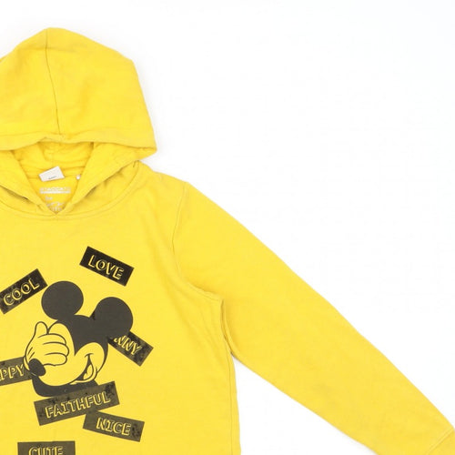 Staccato Girls Yellow Mickey Mouse Pullover Hoodie 11-12 Years Graphic