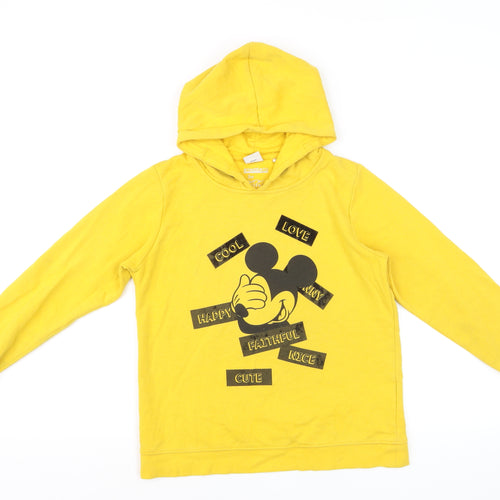 Staccato Girls Yellow Mickey Mouse Pullover Hoodie 11-12 Years Graphic