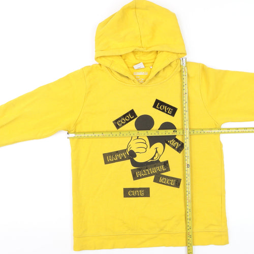 Staccato Girls Yellow Mickey Mouse Pullover Hoodie 11-12 Years Graphic