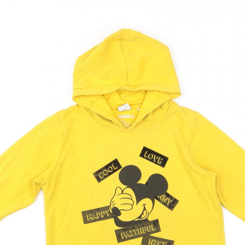 Staccato Girls Yellow Mickey Mouse Pullover Hoodie 11-12 Years Graphic