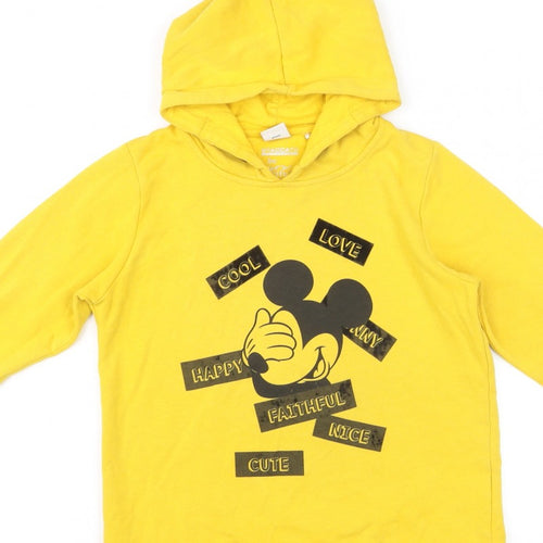 Staccato Girls Yellow Mickey Mouse Pullover Hoodie 11-12 Years Graphic