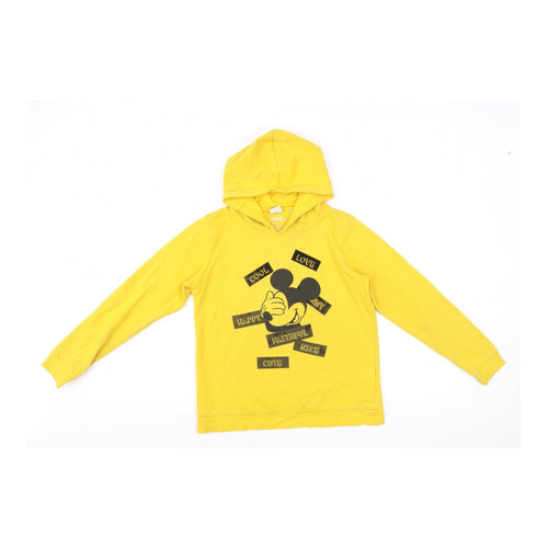 Staccato Girls Yellow Mickey Mouse Pullover Hoodie 11-12 Years Graphic