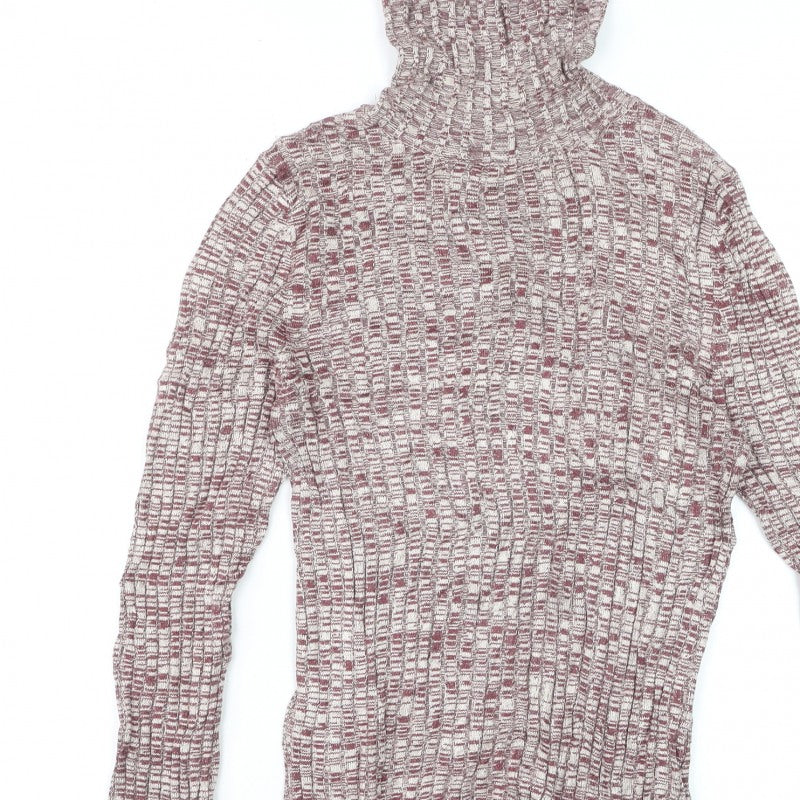 Miss Selfridge Women’s Multicoloured Roll Neck Knit Jumper UK 14