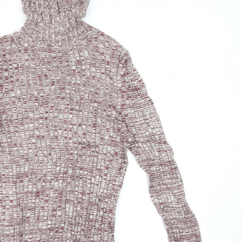 Miss Selfridge Women’s Multicoloured Roll Neck Knit Jumper UK 14
