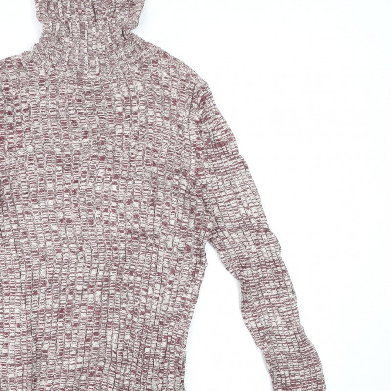 Miss Selfridge Women’s Multicoloured Roll Neck Knit Jumper UK 14
