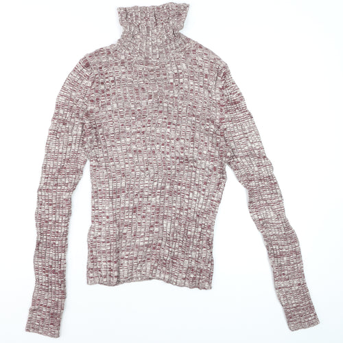 Miss Selfridge Women’s Multicoloured Roll Neck Knit Jumper UK 14