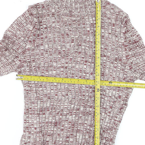 Miss Selfridge Women’s Multicoloured Roll Neck Knit Jumper UK 14
