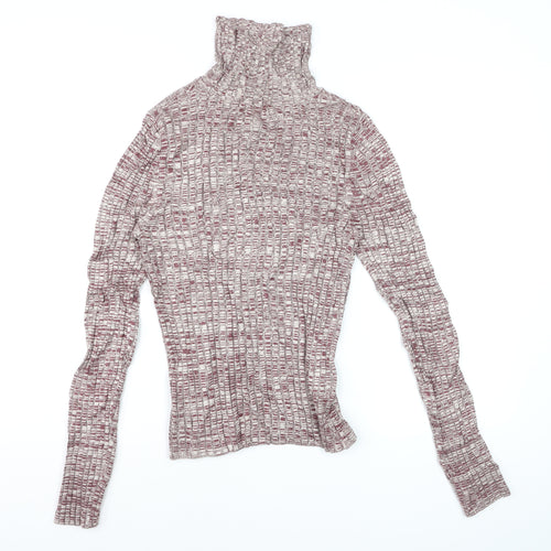 Miss Selfridge Women’s Multicoloured Roll Neck Knit Jumper UK 14