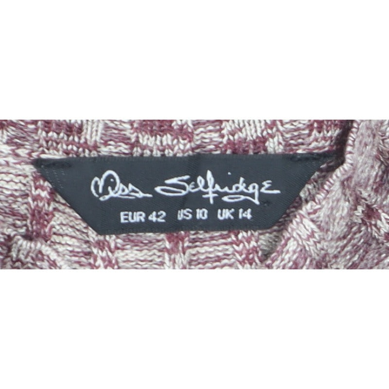 Miss Selfridge Women’s Multicoloured Roll Neck Knit Jumper UK 14