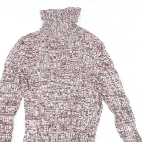 Miss Selfridge Women’s Multicoloured Roll Neck Knit Jumper UK 14