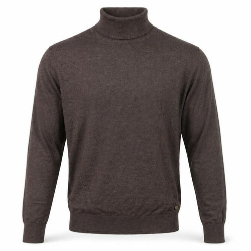 Scotch & Soda Men Brown M Roll Neck Cotton Cashmere Knit Pullover Jumper