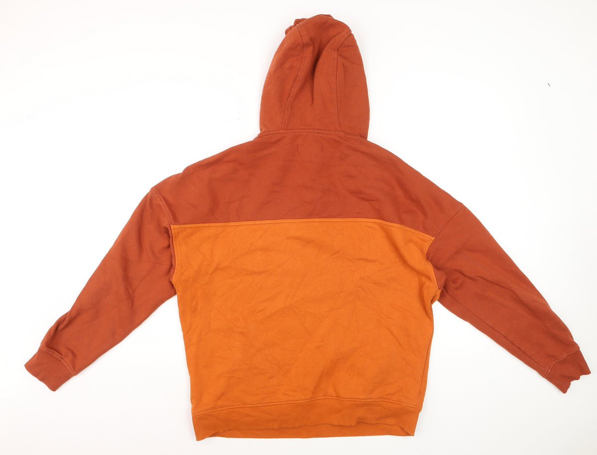 Saltrock Men’s Orange M 1/4 Zip Hooded Pullover Sweatshirt