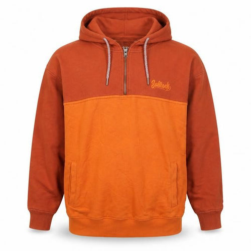 Saltrock Men’s Orange M 1/4 Zip Hooded Pullover Sweatshirt