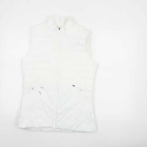 TOG24 Women’s White Size 8 Padded Puffer Gilet Waistcoat