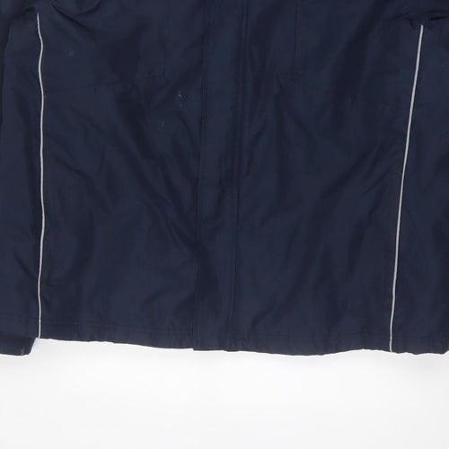 Slazenger Men’s Blue XL Hooded Reflective Full Zip Windbreaker Jacket